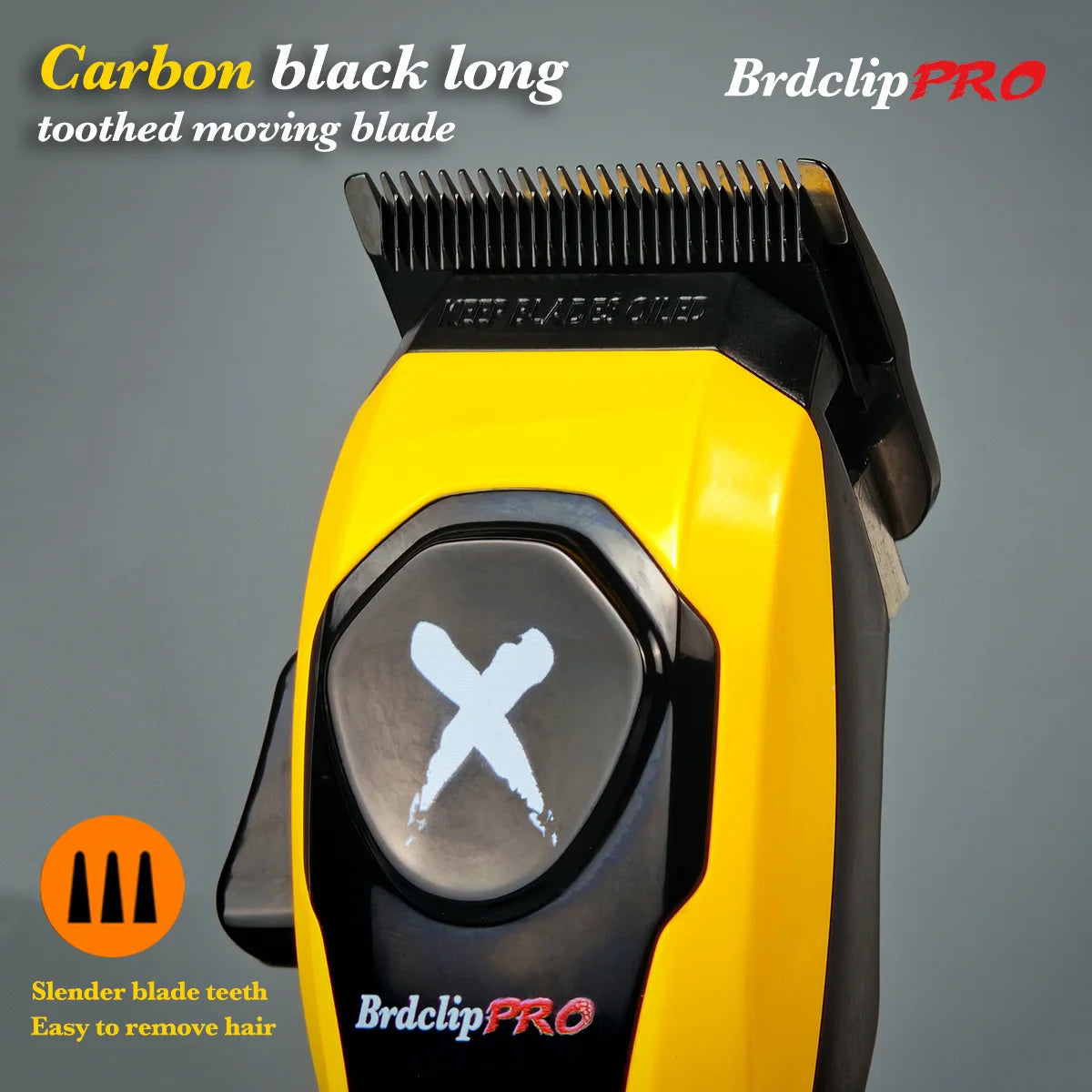 Professional Electric Hair Clipper Hair Trimmer BRD 619 High Speed Motor 7500RPM DLC Fade Blade with Base Barber Machine BRDCLIP