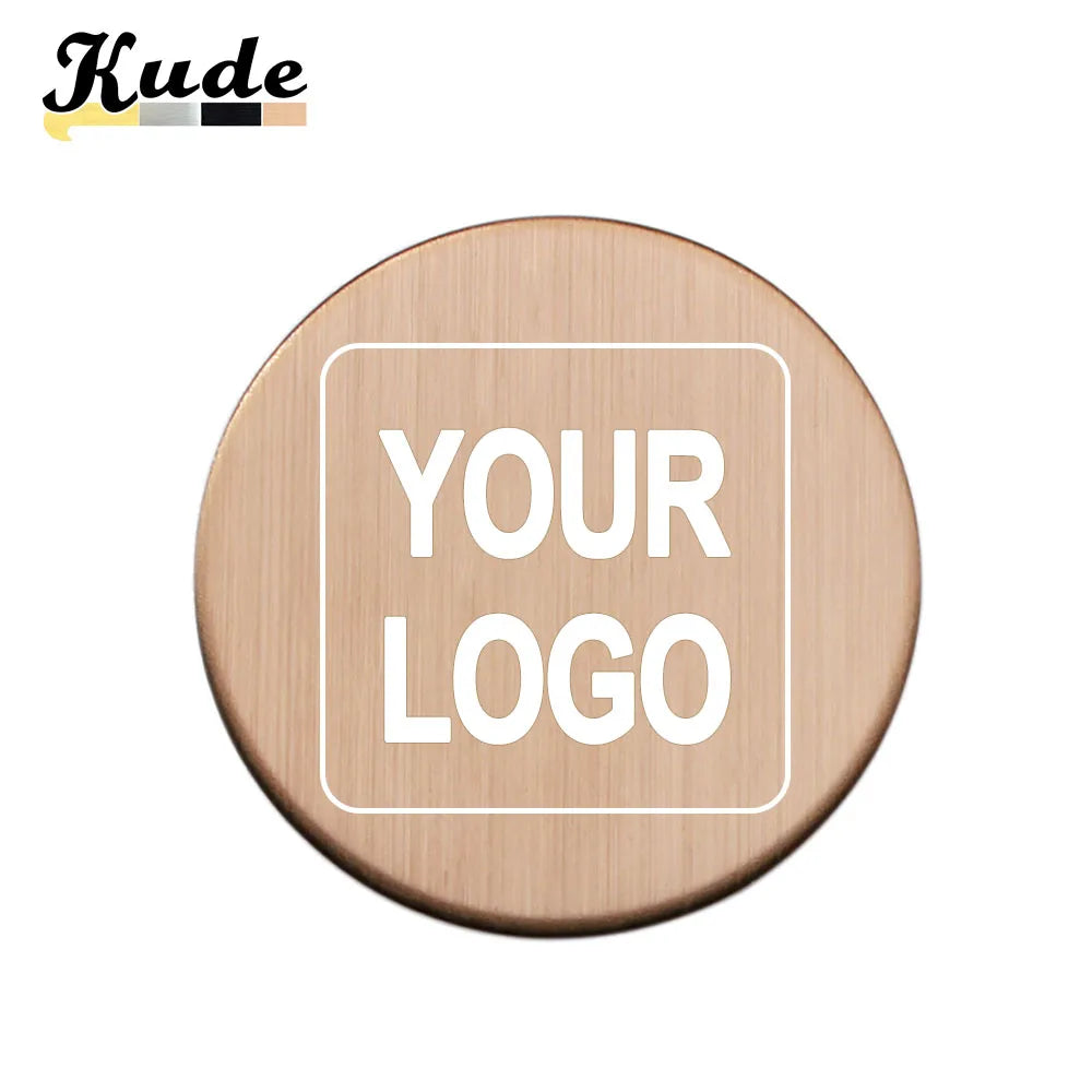 30mm/40mm Round Custom Personalized Laser Engraved Your Text Logo Business ID Plate Steel Metal Door Wall Photo Tag Name Badges