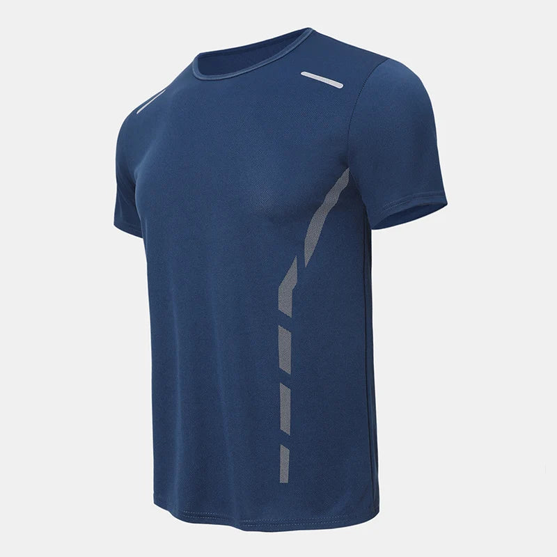 1/4 Uds Camiseta Holgada de Verano para Hombre, Estampada, de Secado Rápido, Manga Corta, Juvenil, Informal, Deportiva, Fitness, Transpirable, para Mediana Edad