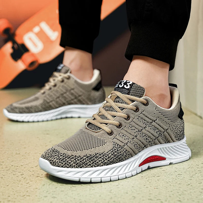 Man Sneakers Elevator Shoes Hidden Heels Breathable Heightening Shoes For Men Increase Insole 6CM Lift Sports Casual Height Shoe