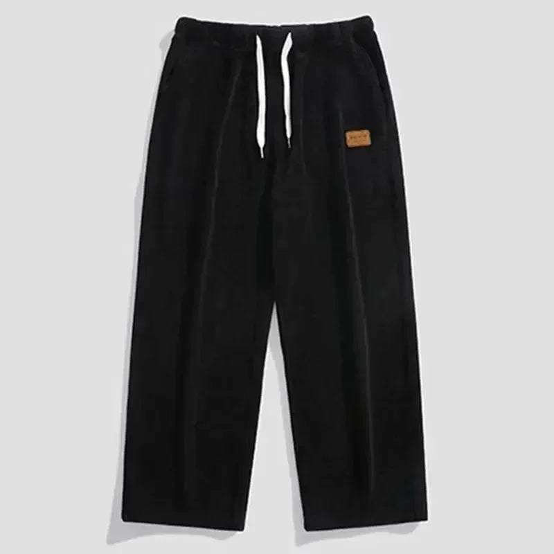 Y2k Korean Men Basic Blank Solid Baggy Joggers Running Sports Pants Trousers Casual Grey Jogging Pants for Men Drawstring Pants