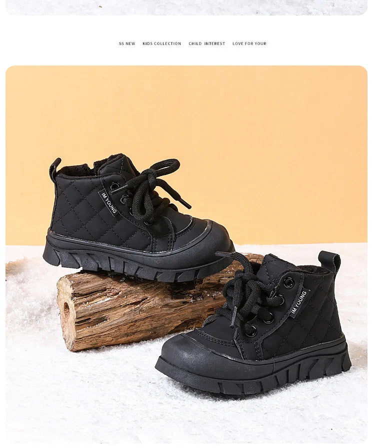 Winter Kids Snow Boots Plush Warm Baby Girl Shoes Toddler Boot Children Little Boys Cotton Shoes Stay Warm Platform Shoes H11172