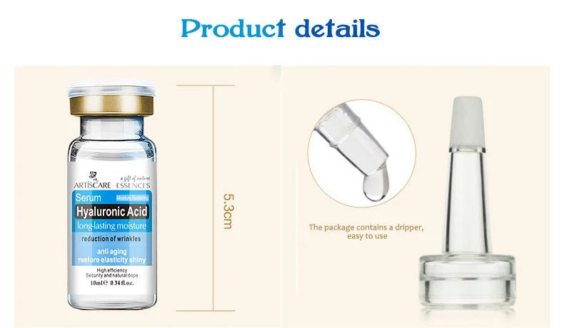 ARTISCARE Hyaluronic Acid Serum 2PCS Moisturizing and Wrinkles HA Essence for Face Skin Care Firming Facial Cream