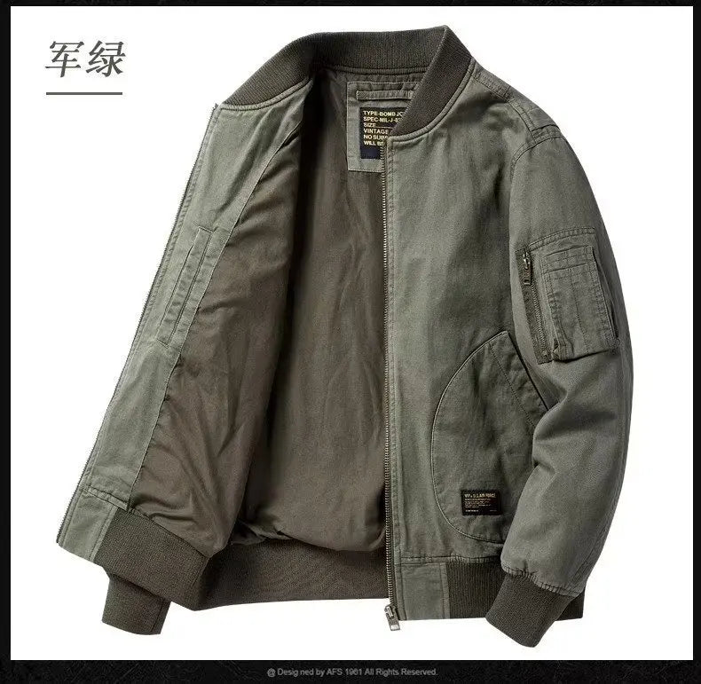 Japanese Retro Trendy Brand Loose Bomber Jacket Male Couple Spring Autumn Winter Thin Baseball Cotton Clothes