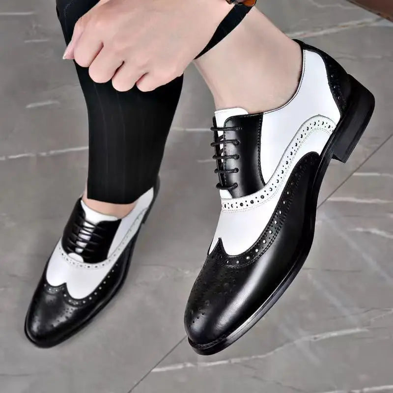 Oxfords Men's Leather Shoes Formal Shoes for Men Brogues Oxfords Male Wedding Party Office Business Shoe Man Zapatos De Hombre