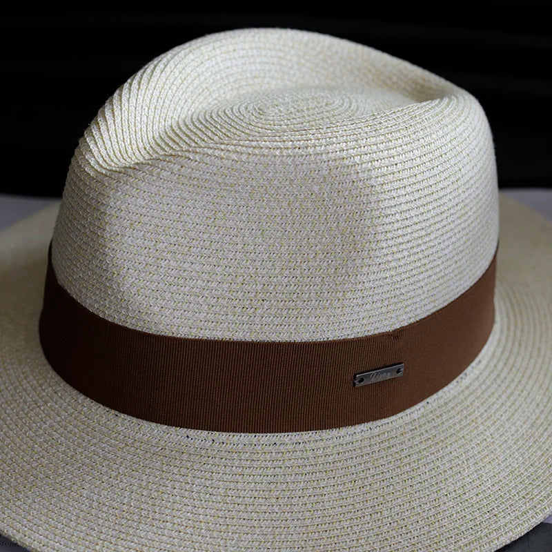 Summer Women Straw Hats Sun Visor Cap Leisure Elegant Panama Hat For Men Gentleman Formal Hat Manattend  Party Quality Hat Gifts