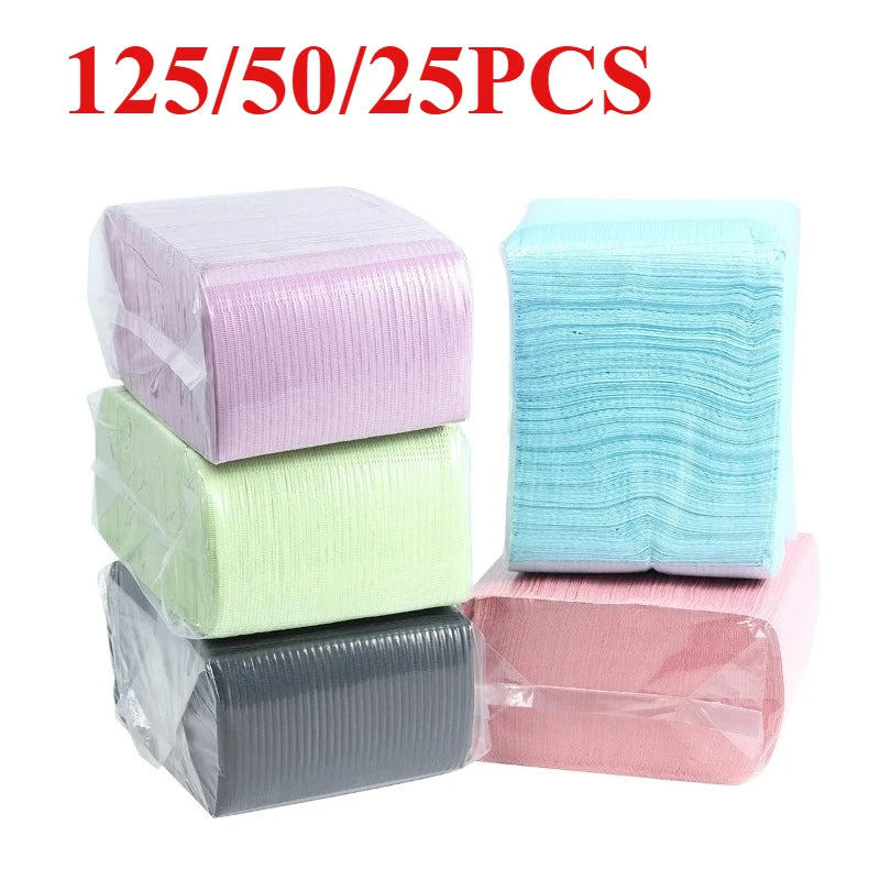 125/50/25Pcs Black One-time Tattoo Cleaning Wipes Pad Disposable Dental Piercing Bibs Waterproof Sheets Paper Tattoo Accessories