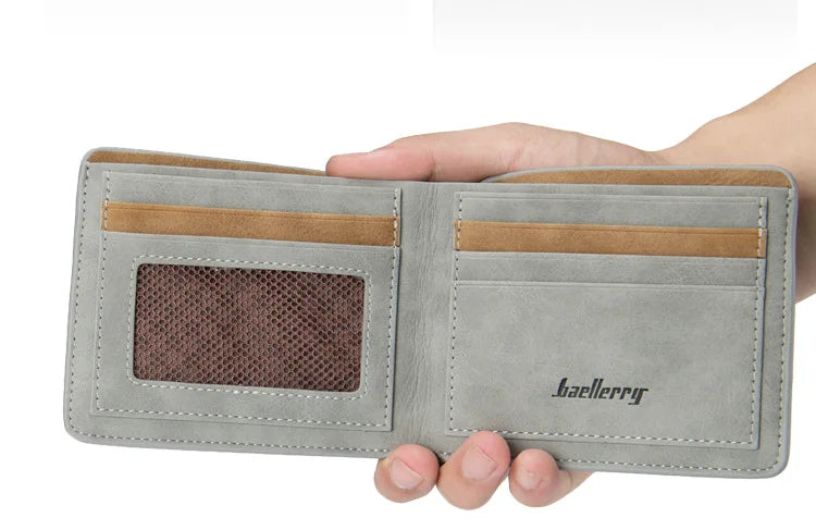 New Men Wallet Leather Business Foldable Wallet Luxury Slim  Hipster Cowhide Credit Card/ID Holders Inserts Coin Purses