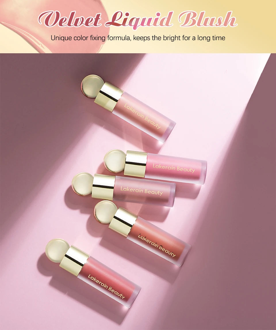 7.5ml Matte Liquid Blush Velvet Blusher Orange Peach Face Pigment Lasting Beauty Natural Cheek Tint Cream Waterproof  Blush