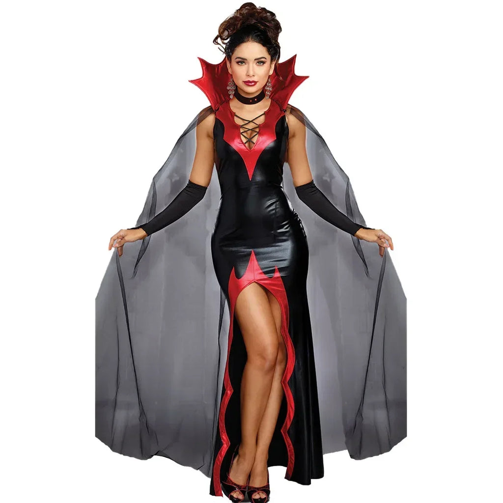 Halloween Costumes for Women's Adult Vampire Costume Witch Cosplay Carnival Fancy Party Dress