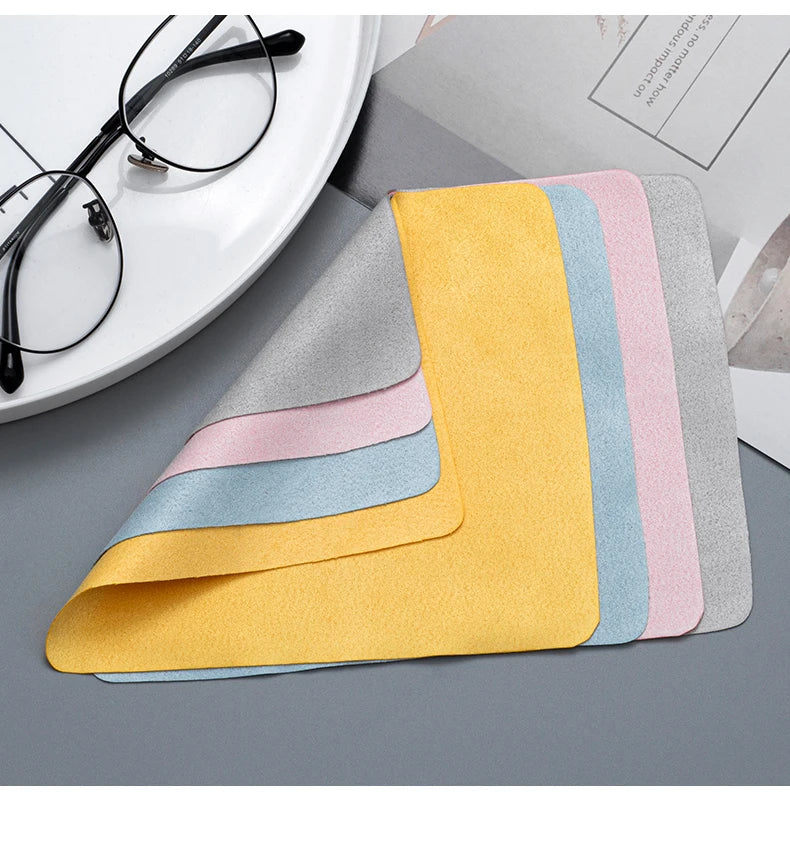 2/5/10 Pieces Cleaning Glasses Cloth Sunglasses Screen Cleaning Cloth 15*13.7 Cm Glasses Cloth Deerskin Velvet Mirror Cloth
