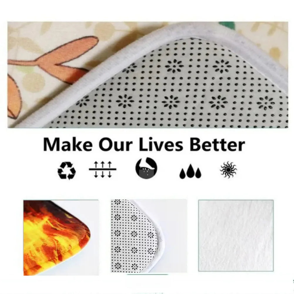 Coffee Print Soft Kitchen Mat Home Decor Runner Rug, Door Mat, Machine Washable Doormat for Living Room, Dining Room, Kitchen