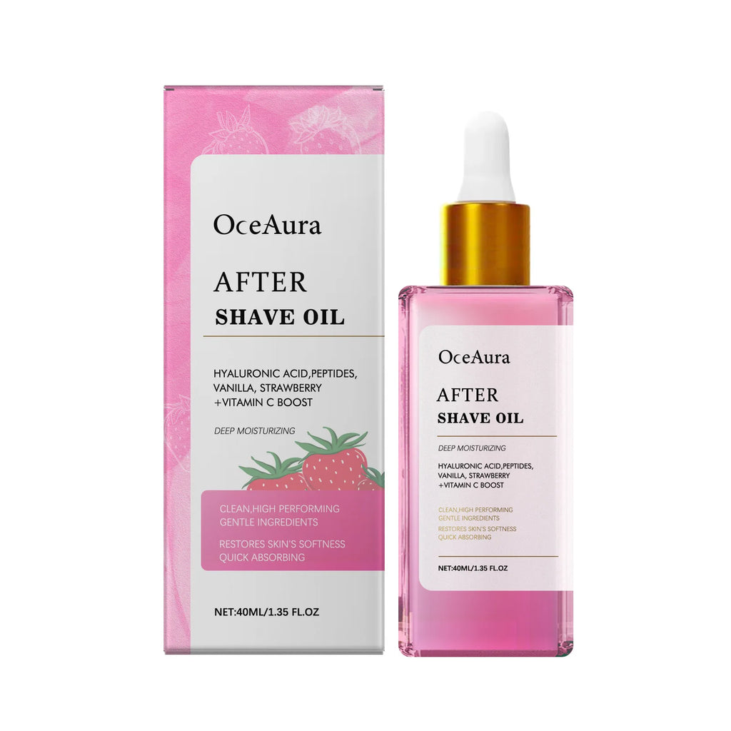 Strawberry Vanilla After Shave Oil Firming Soothing Moisturizing Softening Nourishing Smoothing Hair Removal Care Essential Oil