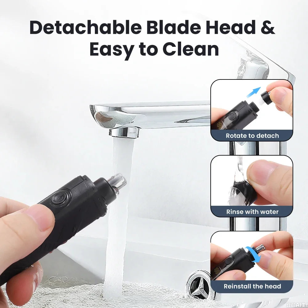 Electric Nose Hair Trimmer Implement Shaver Clipper For Men Women Neck Eyebrow Trimmer Shaver Man Clean Trimer Razor Remover Kit