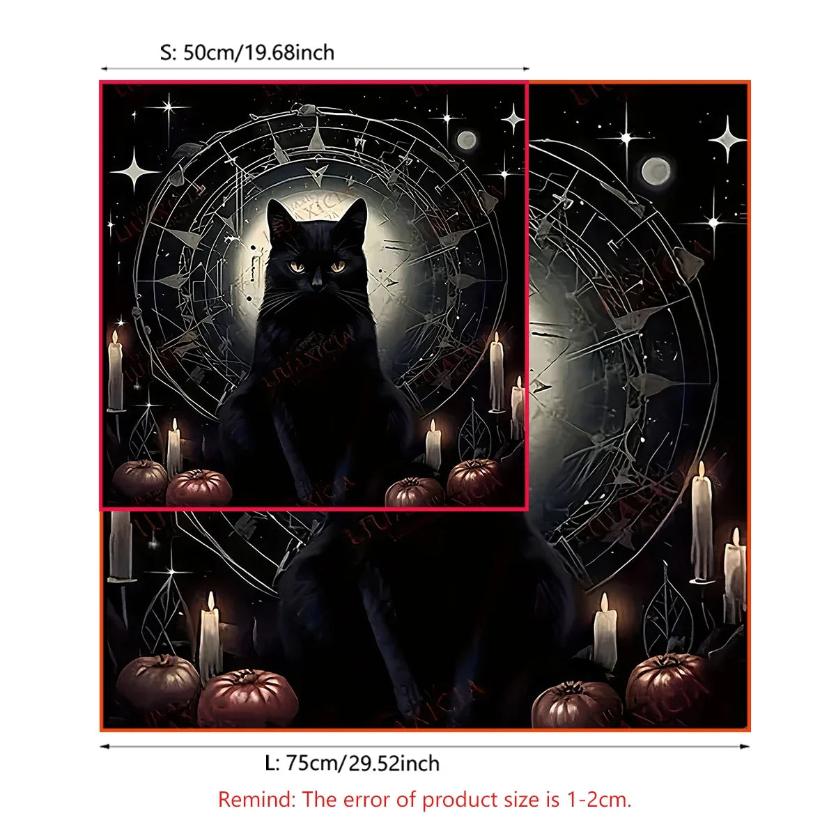 Altar Table Cloth Witchcraft Black Cat Tablecloth For Tarot With Star Witchcraft Astrology Oracle Cards Pads for Room Home Decor