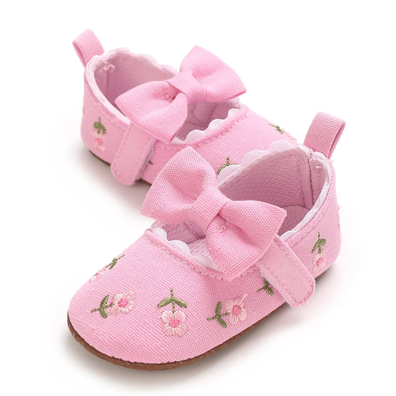 Flower Princess Shoes Baby Shoes Baby Shoes Sneakers Soft soled Sneakers Single Shoes Cloth Shoes