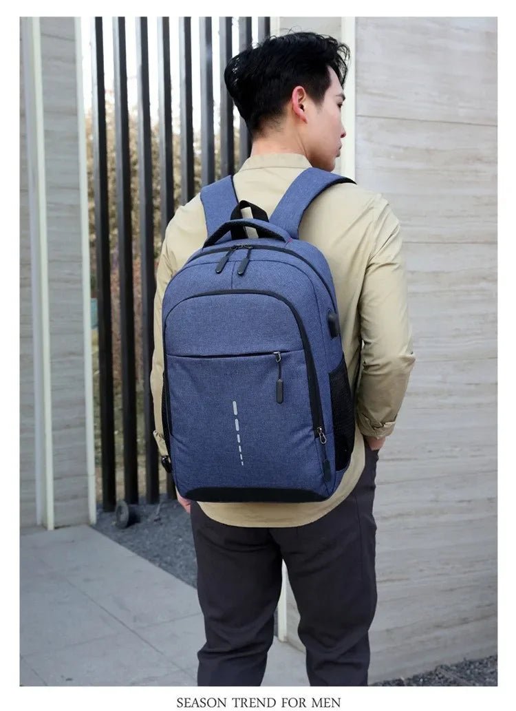 Classic Men Waterproof Backpack USB Charging Casual Travel Backpack Men Large Capacity Travel Laptop Backpack School Bag bolsas