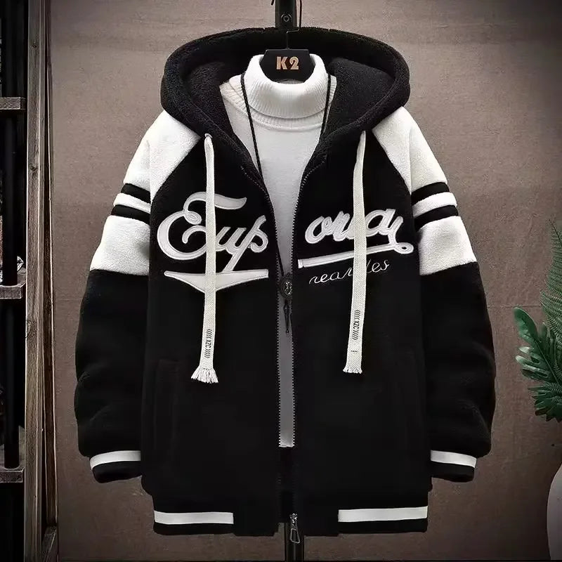 2023 Herren Kapuzenjacken Japan Mode Streetwear Harajuku Mäntel Herren Herbst Winter Herren Kleidung Wolljacken Stickerei Jacke