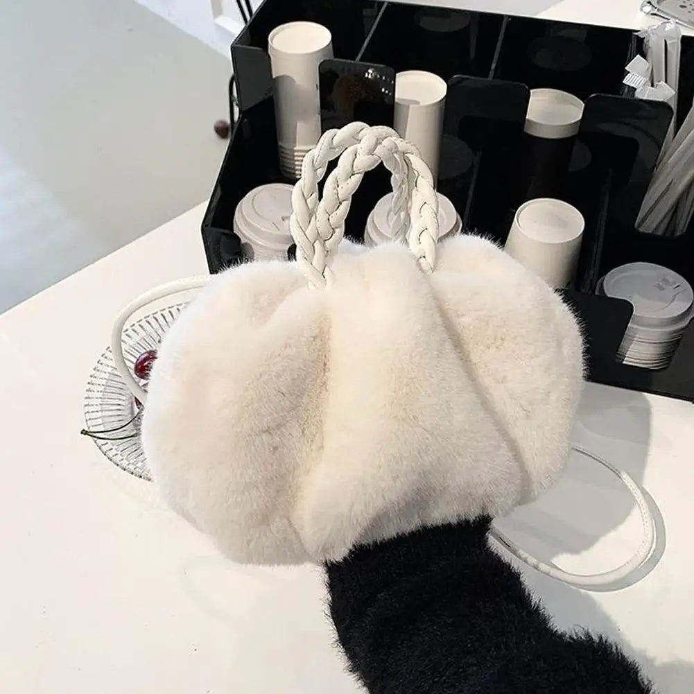 Cute Pumpkin Bag Autumn And Winter New Fashion Cloud Crossbody Bag Niche Design Sweet Girls Handbag Travel Shoulder Bag