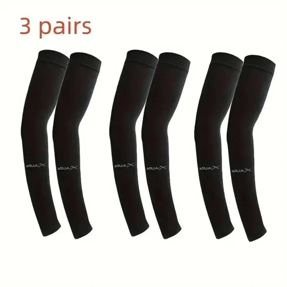 3 Pairs UV Arm Sun Sleeves – Breathable Protection, Uses for Driving Sports Hiking & Outdoor Summer Activities