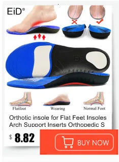 EiD 3/4 Leder orthopädische Schuheinlagen für Plattfüße Fußgewölbestütze orthopädische Schuheinlegesohle Einlegesohlen für Herren und Damen Fußpflege