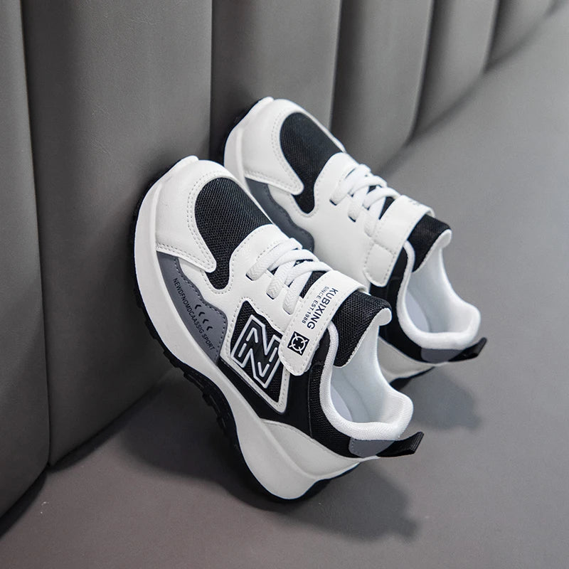 Children's Sneakers Kids Fashion Design White Non-slip Casual Shoes Boys Girls Hook Breathable Sneakers Toddler Outdoor Shoes