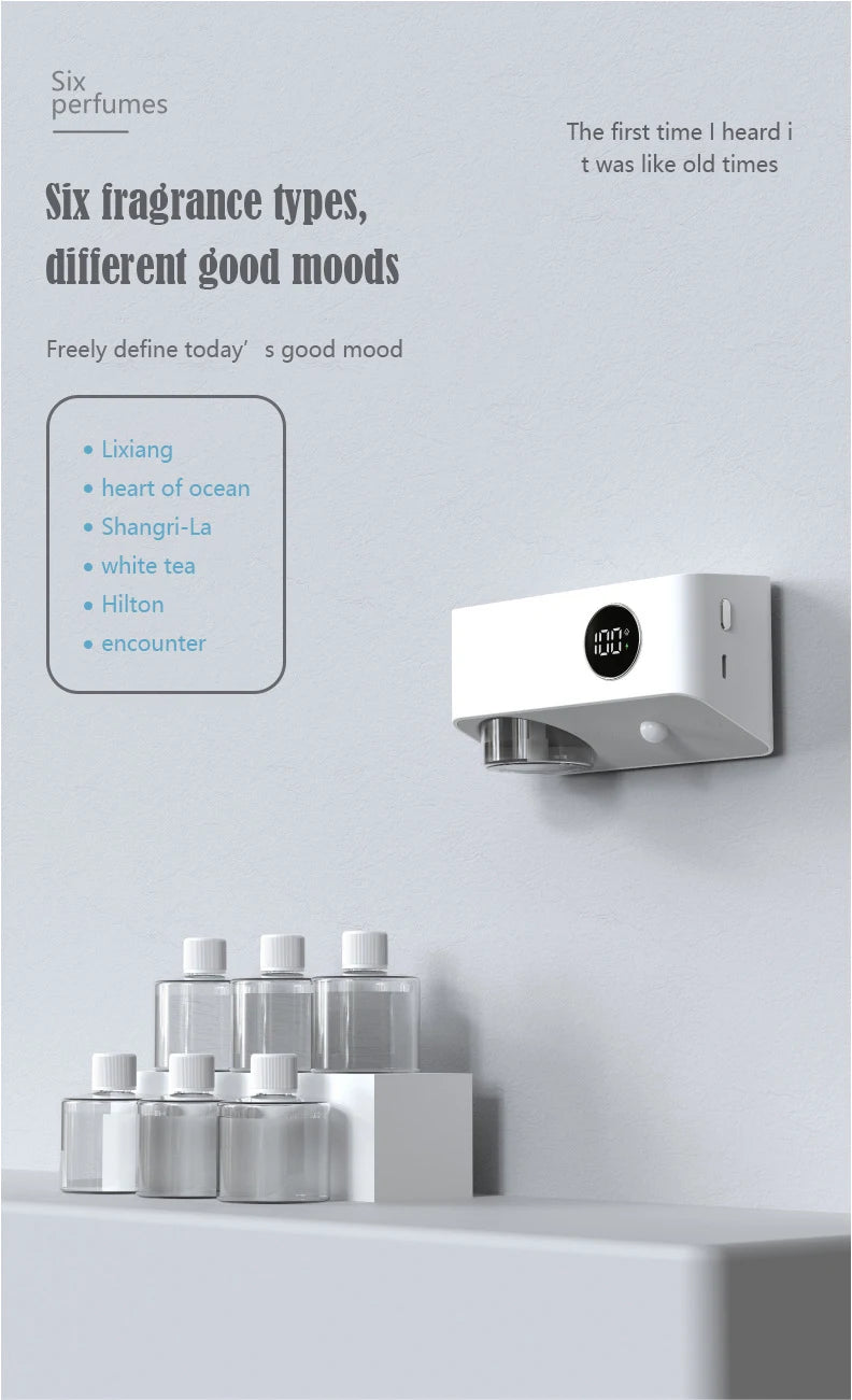 Mi Intelligent Aromatherapy Machine Human Body Induction Wall-Mounted No Drill Diffuser USB Rechargeable 3-Speed Bathroom Light