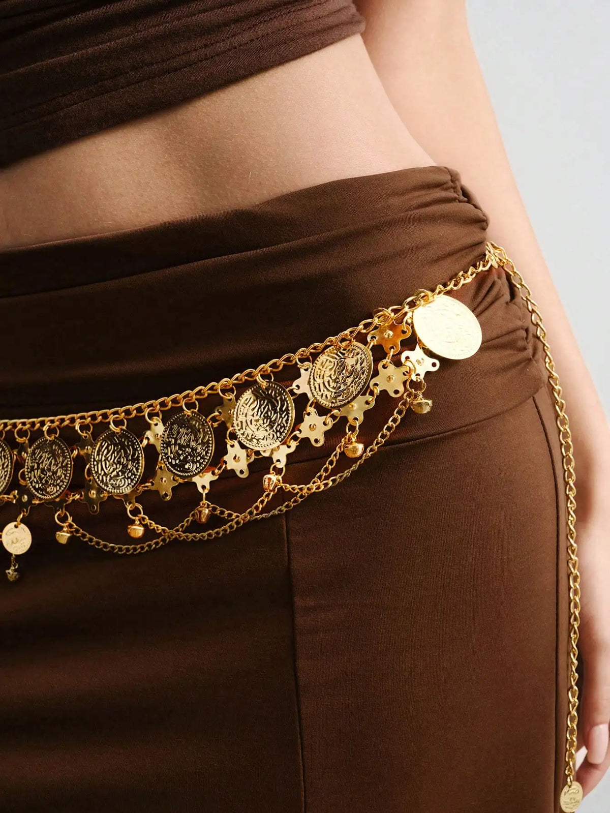 HERSHINE Women's Fashionable and Sexy Sequined Waist Chain, Bohemian Style Party Performance Accessory,spring，summer，Christmas