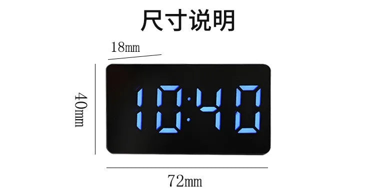 Multifunctional Table Clock Digital Alarm Snooze Mirror Display Time Night LED Light Desk Desktop Home Decor Gifts for Friends