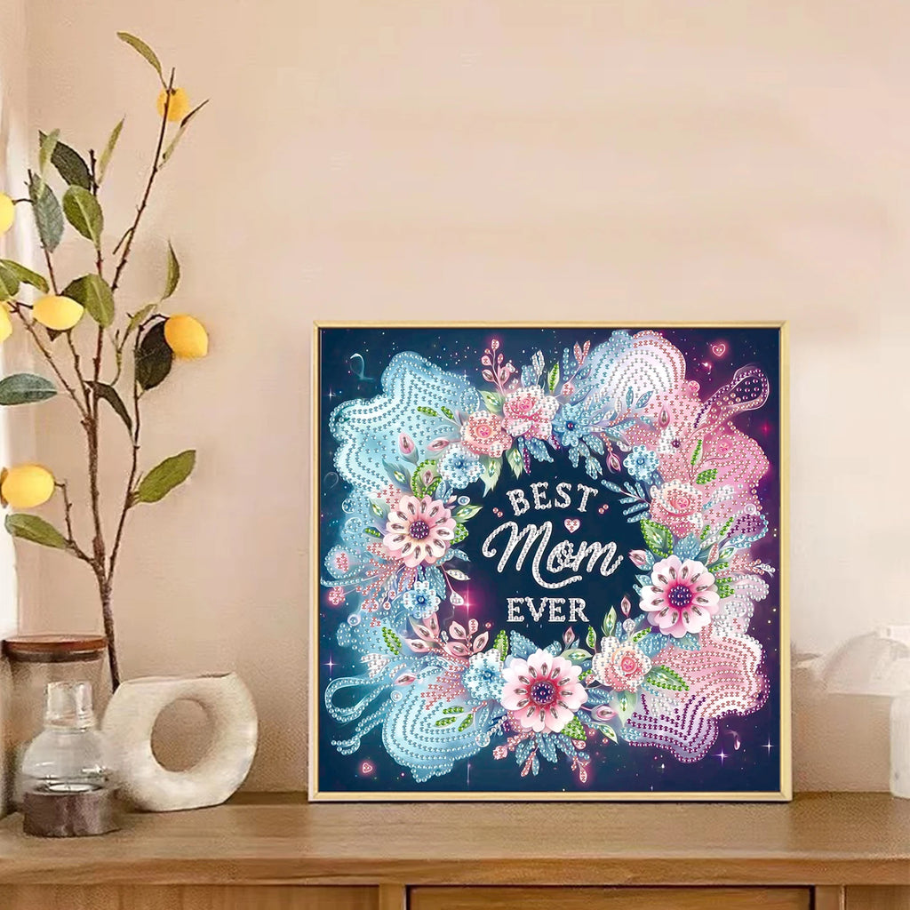 DIY Flowers Diamond Art Painting Kits for Adults,5D Special Shape Crystal Rhinestone Diamond Art Kits for Beginners