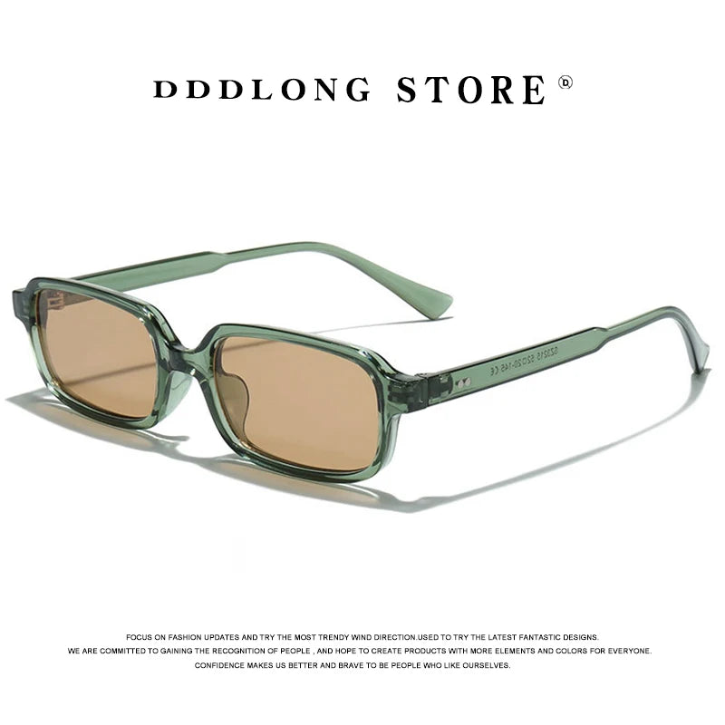 DDDLONG Retro Fashion Y2K Punk Square Sunglasses Women Men Sun Glasses Classic Vintage UV400 Outdoor Shades D644