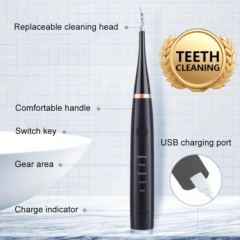 Electric Toothbrush and Cleaner 2-in-1，5Gear Speed Adjustment，Remove Dental Plaque，IPX6Waterproof Grade，Containing4Electric brus