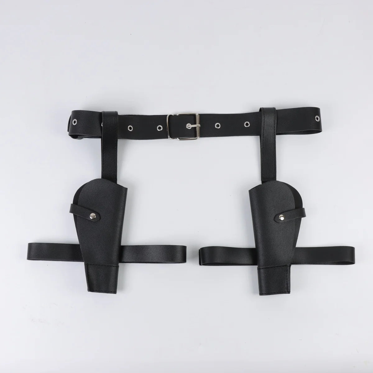 Adjustable Leg Holster and Belt Set For Party Halloween Cosplay Accessory Cowboy Costume for Women And Men(Gun not included)