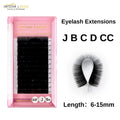 ARTSTAR Natural Silk Lashes J B C D CC Curl 6-15mm Length Volume Eyelash Extensions Matte Black Individual Eyelashes  for Makeup