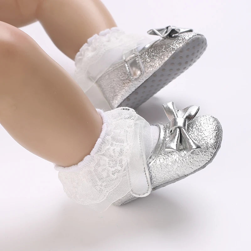 Spring and Autumn Baby Princess Shoes Cute Bow Baby Shoes Soft Bottom Anti slip Baby Sneakers