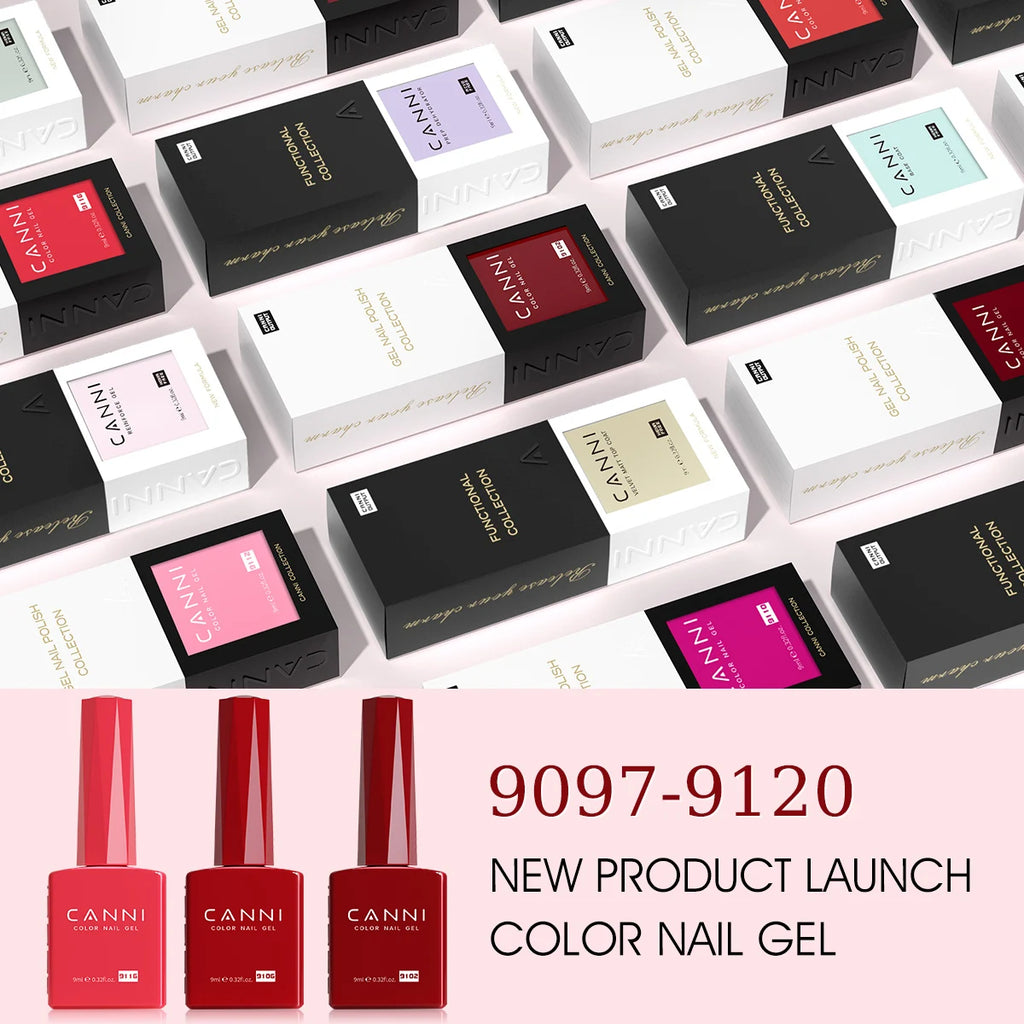 CANNI Hema TPO Free Nail Gel Polish Fall Nails Maillard Color Collection Semi Permanent Diamond Longwear Top Coat 9ml