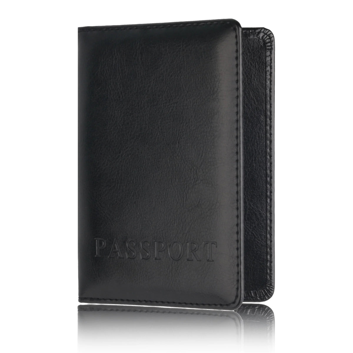 Unisex Simple PU Leather Travel Passport Holder Cover Case for Men Women Document Ticket Protective Multi-card Slot Storage Bag