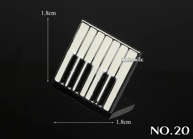 Punk Musik Emaille Pins Gitarre Klavier Noten Schlagzeug Kaktus Scheren Broschen Mode Individueller Musikschmuck Geschenk Alltag Pin