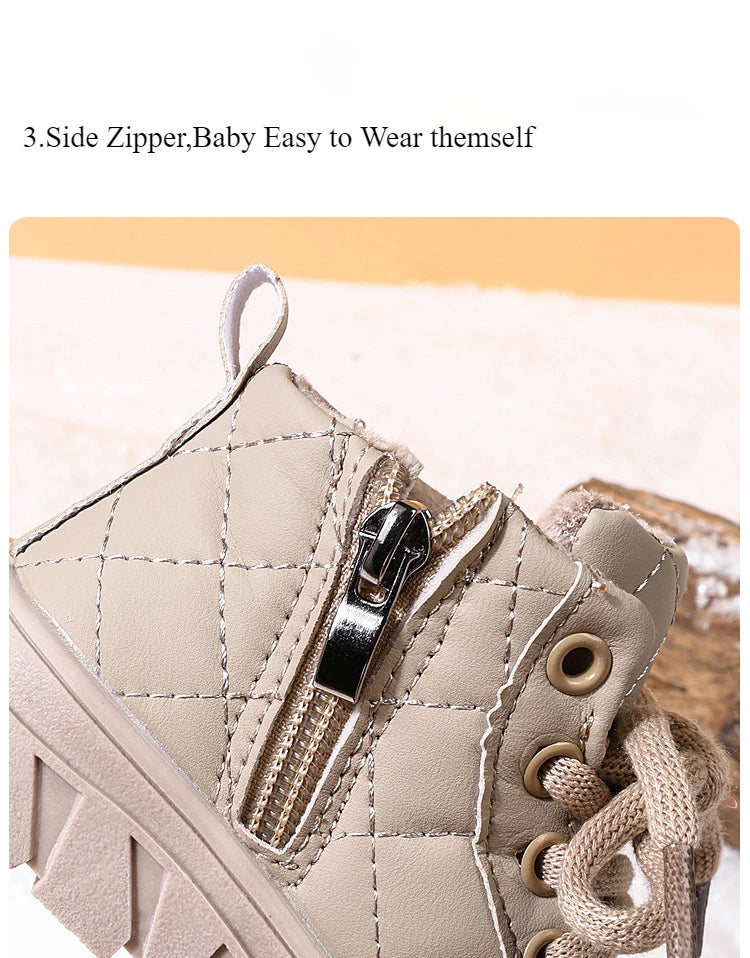 Winter Kids Snow Boots Plush Warm Baby Girl Shoes Toddler Boot Children Little Boys Cotton Shoes Stay Warm Platform Shoes H11172
