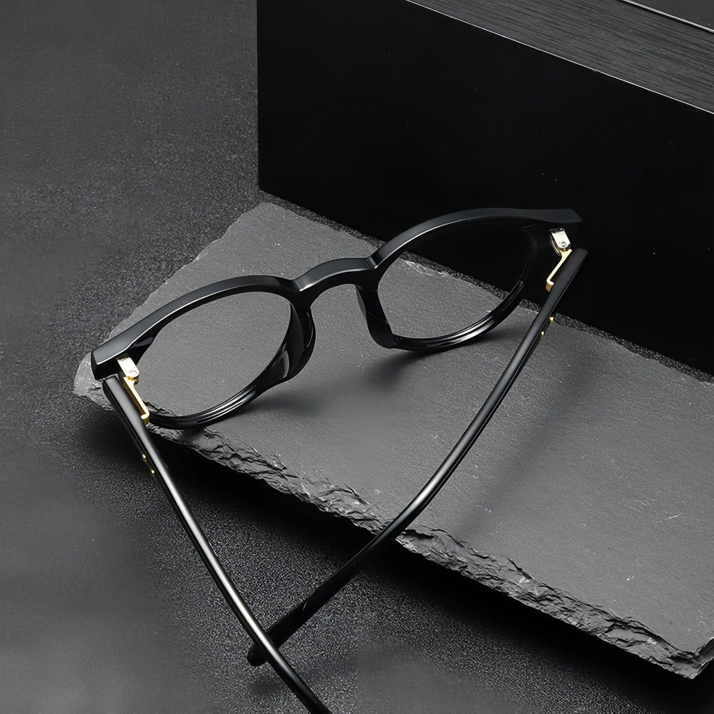 K-Style of Retro Literary Small Round Frame Tr90 Pin Glasses Frame for Men and Women Anti-Blue Light Glasses