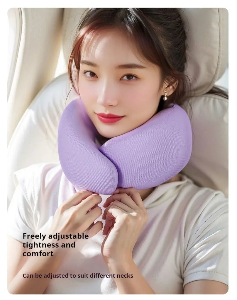 Travel Neck Pillow Memory Foam U-shaped Pillow Portable Adjustable Soft Neck Support Noon Break Sleep Pillows