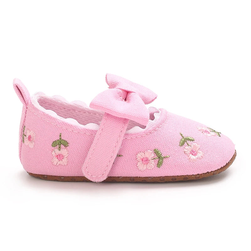 Flower Princess Shoes Baby Shoes Baby Shoes Sneakers Soft soled Sneakers Single Shoes Cloth Shoes