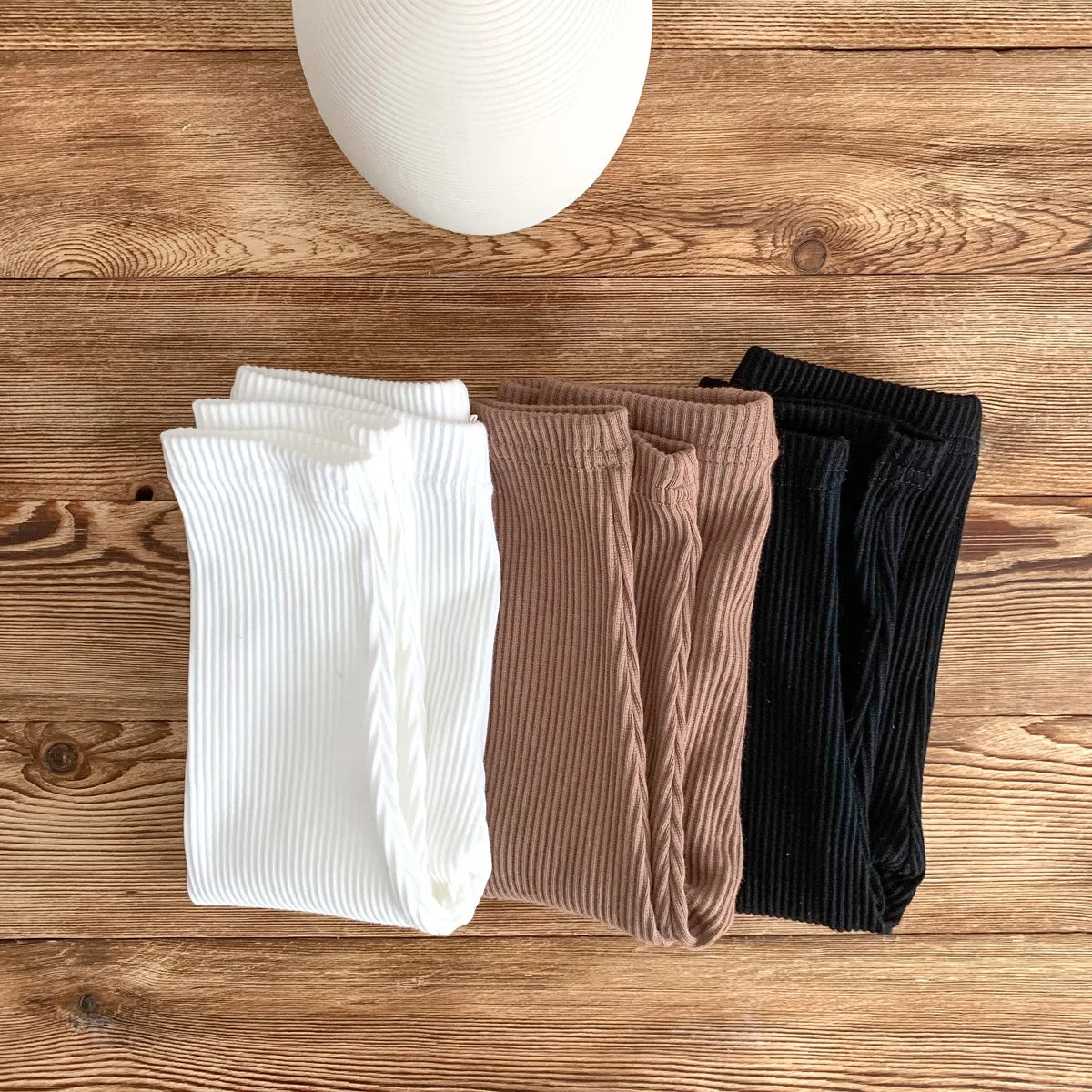 Kids Baby Winter Leggings Girls Skinny Ribbed Pants Toddler Casual Elasticity Simple Render Pants Boys Warm Cotton Trousers
