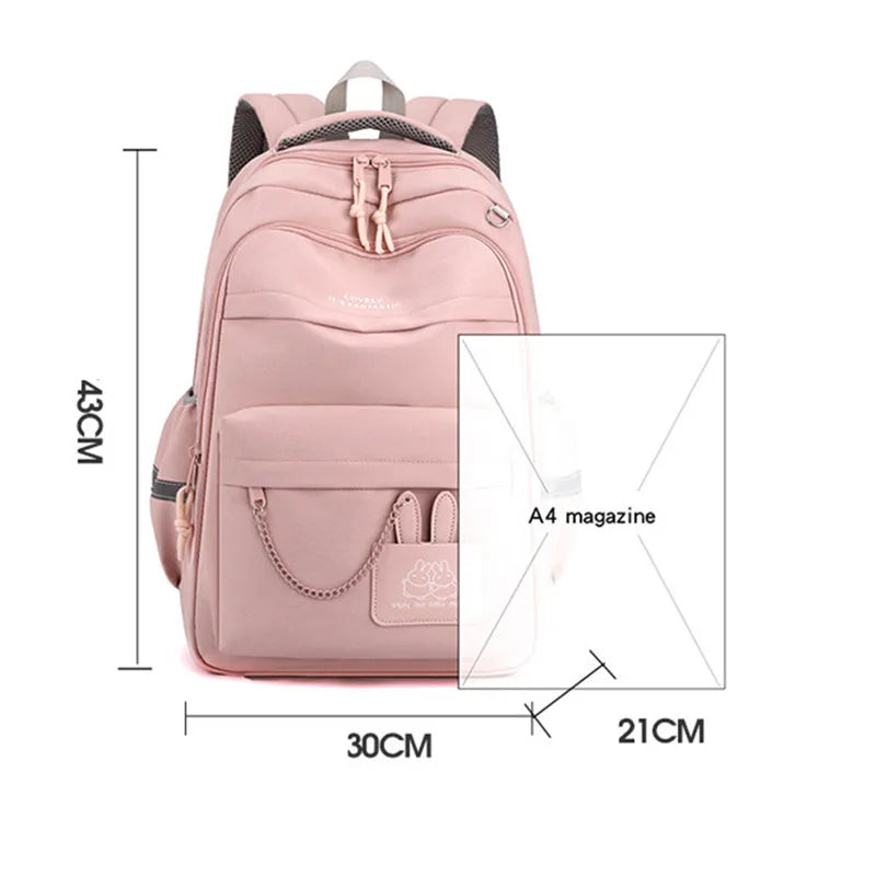 kids school bag cute pink school backpack for girls children kawaii bookbag primary middle students gift large capacity backpack