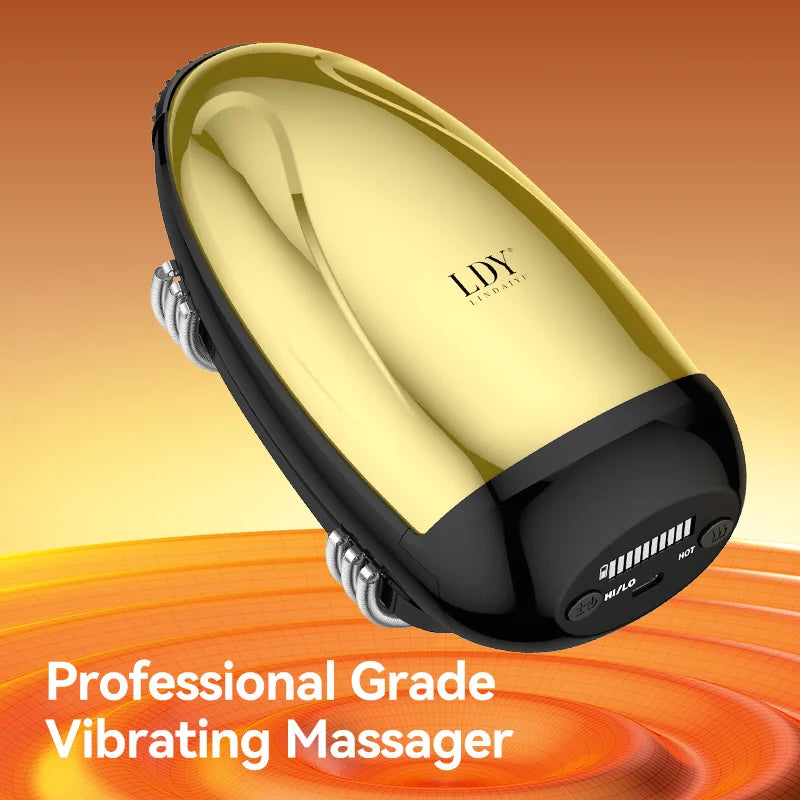 Professional Cordless Vibration Massager Barbers Salons USB Charging Body Neck Back Head Face Wireless Handheld Massage Machine