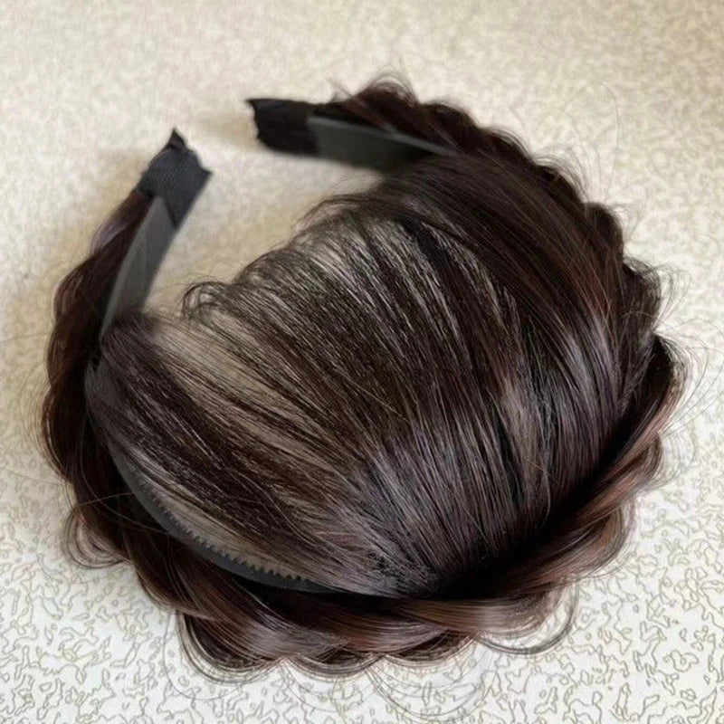 Women Girls Fake Hair Headband Fringe Wig Bangs Hairband Hair Extension Clips In Hair Extension Hair Accessories Hairpiece Clips