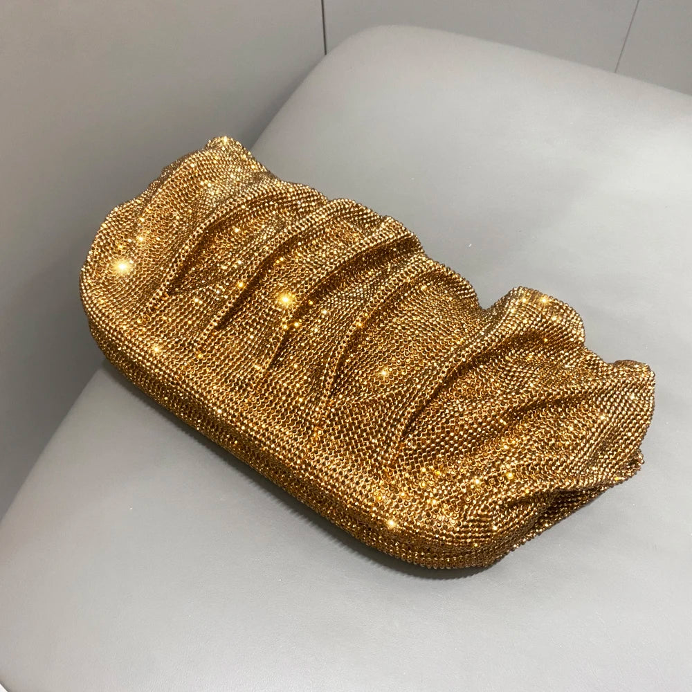 Glänzende Strasssteine, handgefertigte Abend-Clutch-Taschen, neue Faltbörsen und Handtaschen, Luxus-Designer-Hochzeitsfeier, hohe Qualität