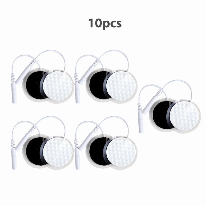 10/20Pcs Electrode Pads 2mm Plug Self Adhesive Replacement for Tens Acupuncture Electrode Pads Square Muscle Stimulator Slimming
