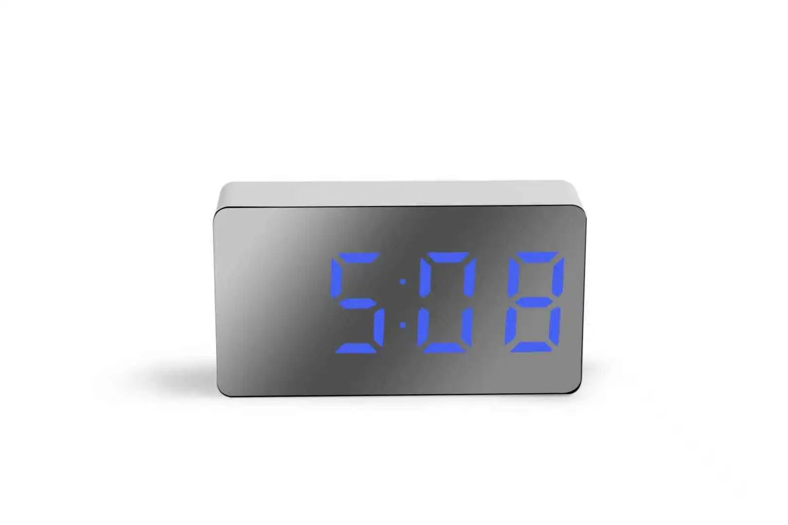 Multifunctional Table Clock Digital Alarm Snooze Mirror Display Time Night LED Light Desk Desktop Home Decor Gifts for Friends