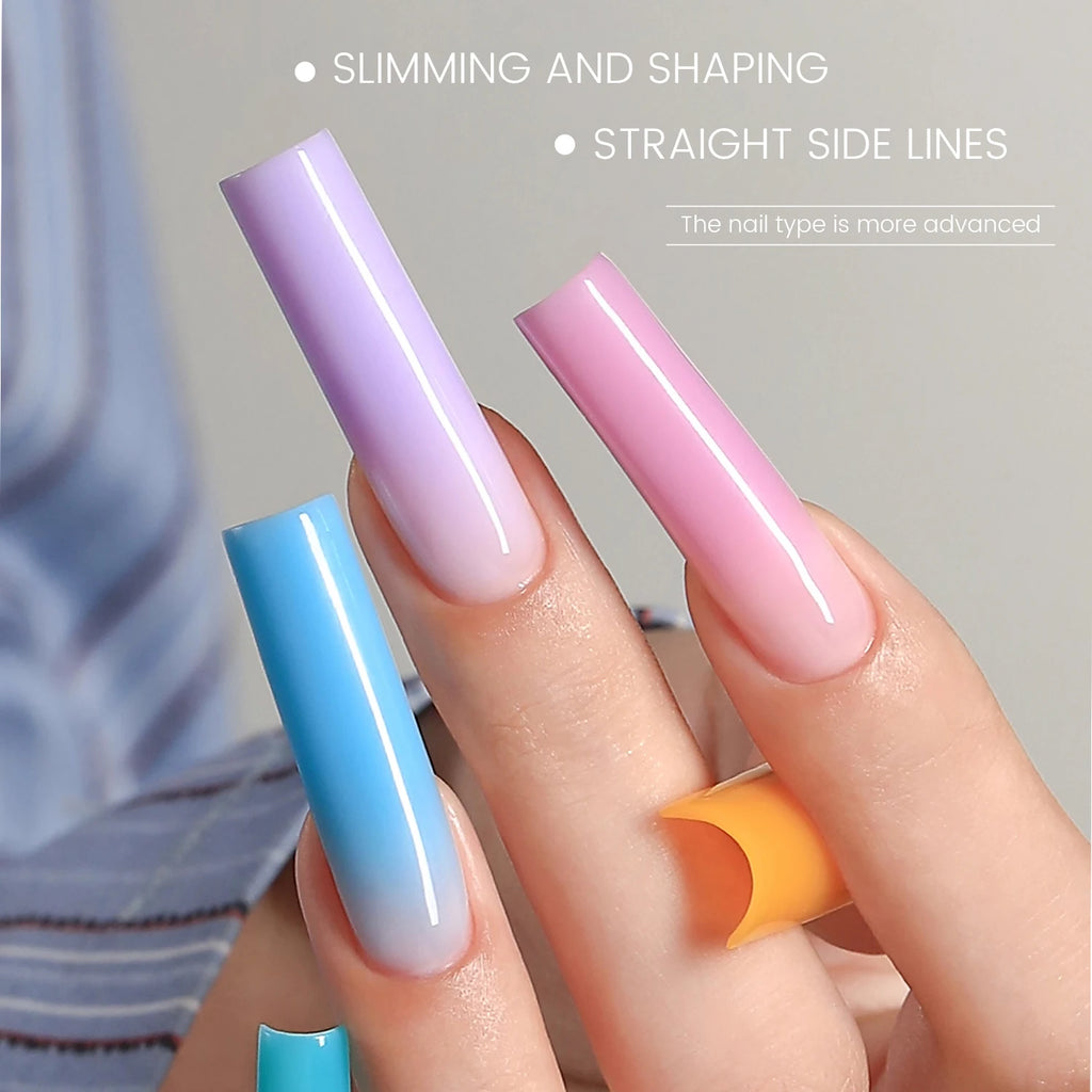 YOKEFELLOW Sandwich Dual Nail Forms 240pcs 15size NEW 2025 Extensions-Dual Forms Coffin Almond Nail Forms Top Mold Bottom Mold